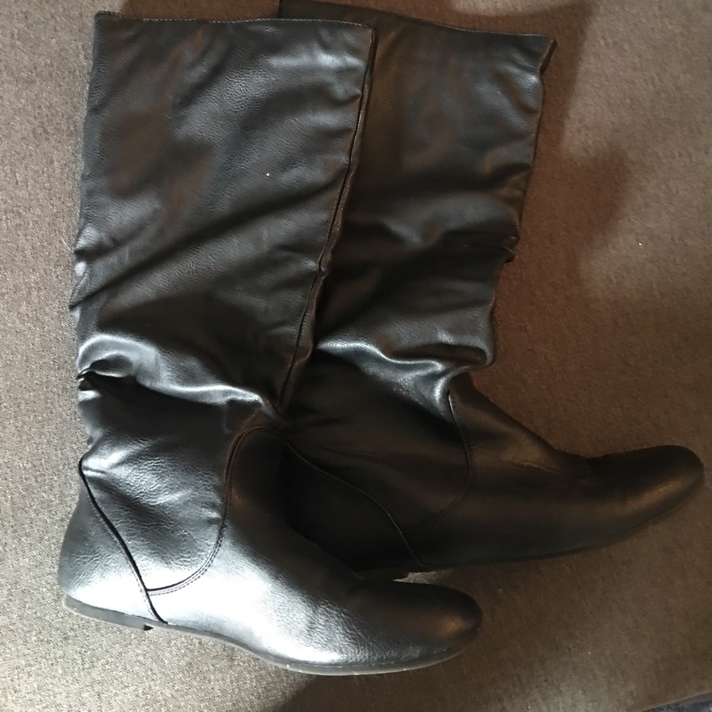 Black knee high boots